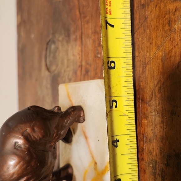 Bronze Elephant Bookends on Marble base - Picture 13 of 16